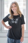 Butterfly Kids T-shirt Eco Black