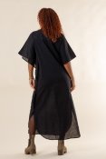Lofoten Linen Shirt Dress Black