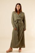 Viskan Kimono Dress Plain Green
