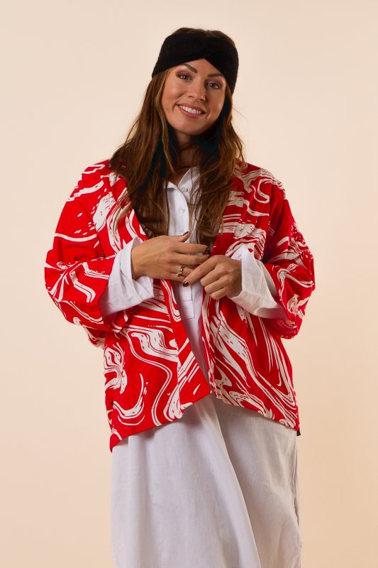 Nordbäck short kimono Red